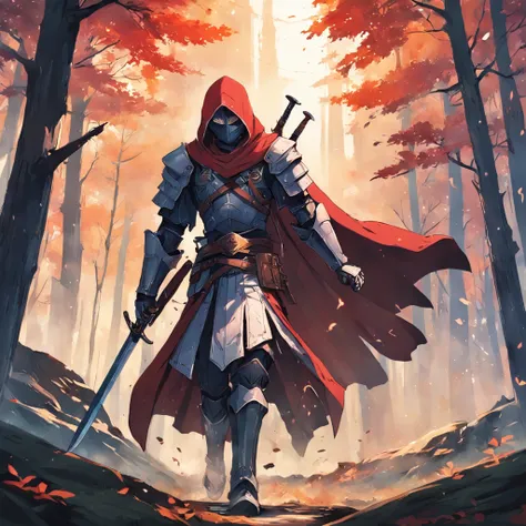 assassins，medieval times，With a cape，Robots fighting each other，In the forest