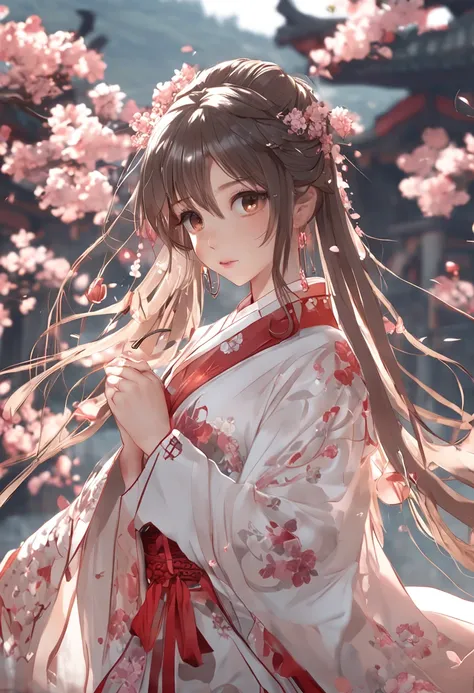 top-quality、​masterpiece、Hi-Res、女の子1人、red blush、(seducting smile: 0.8)、Chinese Hanfu、hair adornments、full bodyesbian、dynamic ungle、RiceShower,Umamusume, Anime Screen, Angle, up looking_Down, Thick_thighs thighs thighs thighs, Lying, extra detailed body, gi...