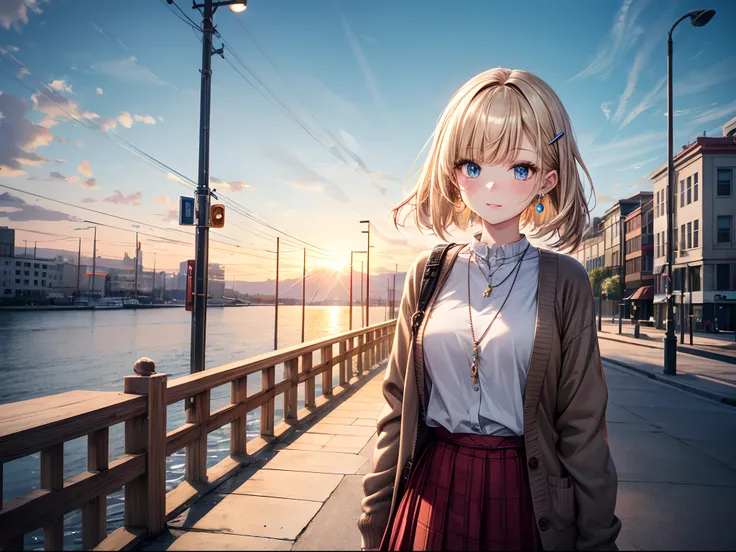 absurderes, (独奏:1.5,)ultra-detailliert,bright colour, extremely beautiful detailed anime face and eyes, view straight on, ;D, shiny_skin,25 years old, Short hair, , asymmetrical bangs, Blonde hair with short twin tails, Shiny hair, Delicate beautiful face,...