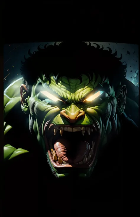 Hulk, shouting, Intricate facial details, Poster style, Icons, bright colours, vector style, Digital Art, 4k, intricate details, Mesmerizing, Professionally made, Beautiful vector illustration, 12K resolution, ..3d, All characters in a detailed full body, ...