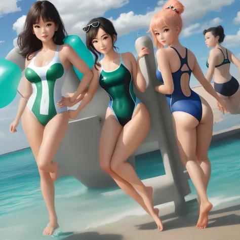 Two-dimensional jade foot swimsuit sexy