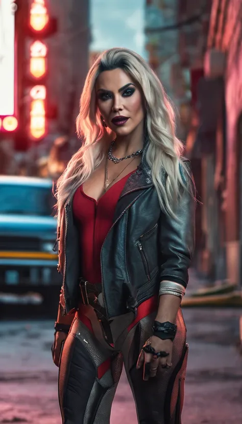 ((((full-length photo)))), beatiful face, photorealistic photo, 10k resolution, (((body complet))), ((Exceptional Quality)), ((tmasterpiece)), Kim Kardashian as Harley Quinn in Suicide Squad, sharp-focus, Precise shading, sub-surface Scattering, intrikate,...