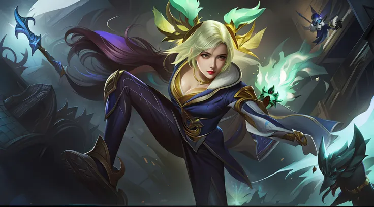 There was a woman with a sword and a man with a gun, Official Splash Art, Ashe, amazing portrait of viego, Riven, leblanc, kda, iconic character splash art, character splash art, senna from league of legends, League of Legends character, Stanley Ateg Liu, ...