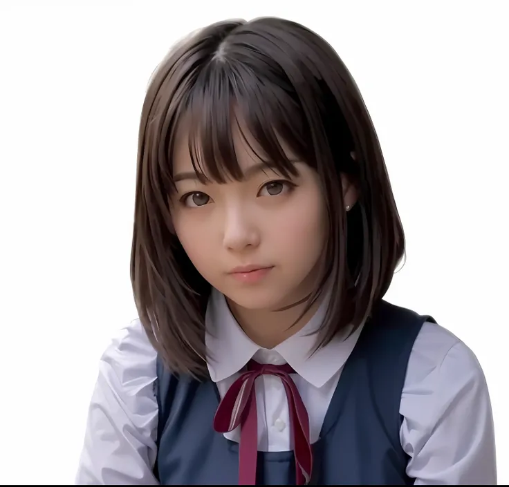 Close up portrait of a girl in uniform, chiho, iwakura lain, Seifuku, shikamimi, 奈良美智, Shiori Teshirogi, Kotegawa Yui, sakimichan, hime-cut, harumi, Rei Hiroe, mao hamaguchi, Ayaka