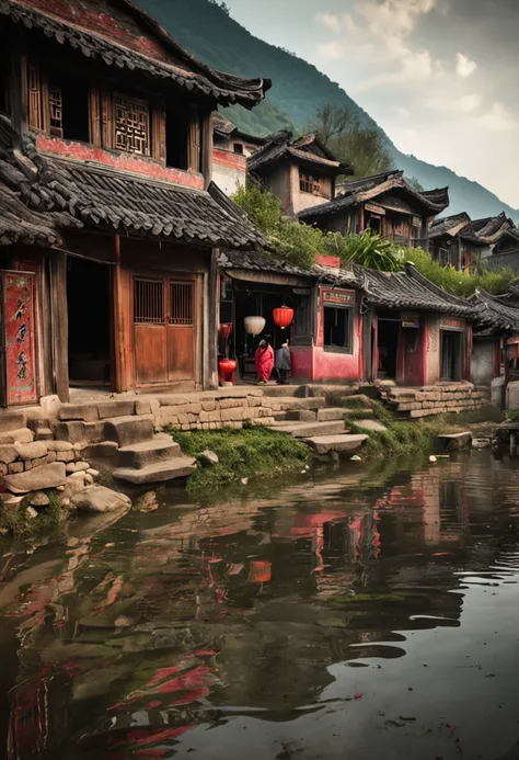 Background of Xijiang Thousand Households Miao Village photography works，Chinese beauty photos