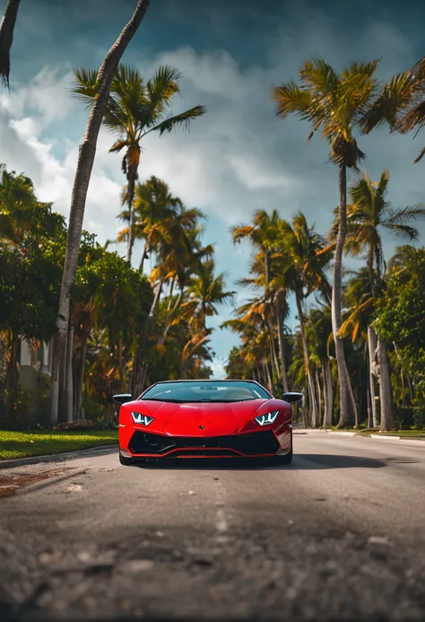 Lamborghini Coutach road into Miami