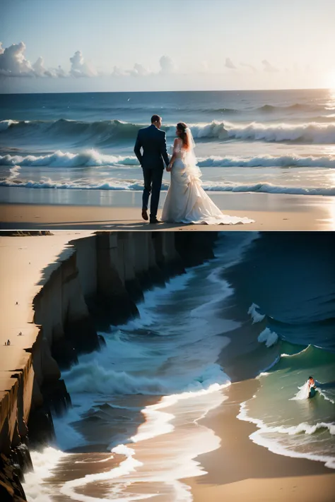 Beautiful wedding photos by the sea