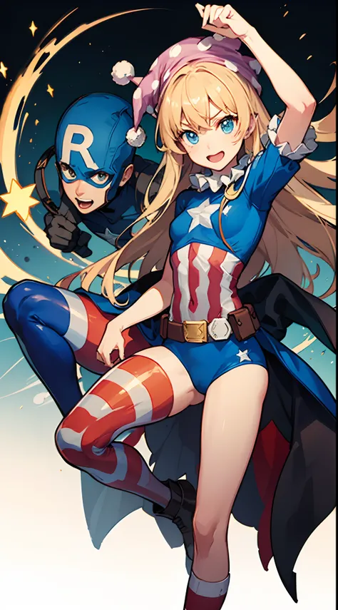 Clownpiece,Super hero, Captain America