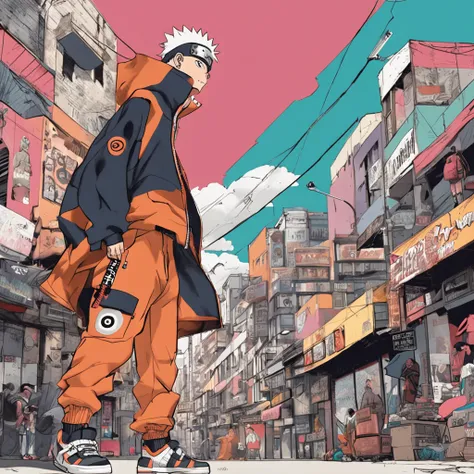 Naruto in streetwear style