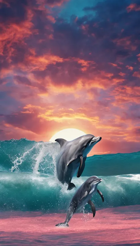 Dolphins in the sea