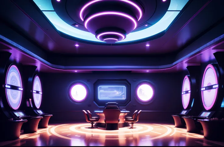 casino, 3D-визуализация, based on Sid Mead, Digital Art, Futuristic room, The interior is sci-fi, Sci-fi Hall, Futuristic interior, Sci-fi casino interior in the machine room, Futuristic setting, Octane visualization of science fiction, Cyberpunk bedroom a...