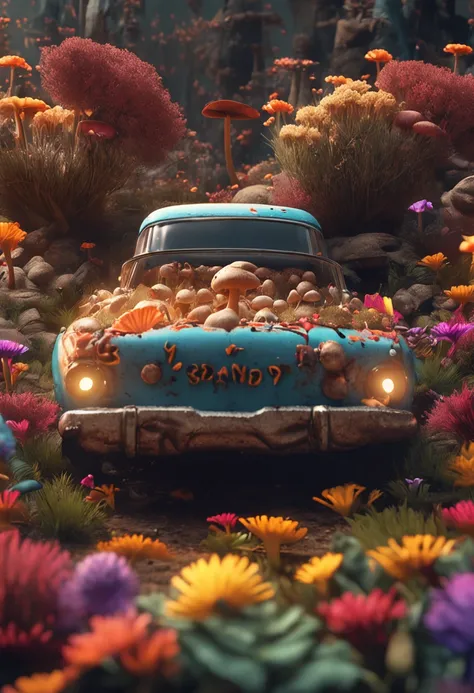 Lots of mushrooms,Cinematic photorealistic pictures, Ultra HD, Intense detail, ultra HD picture quality, The composition is perfect, Beautiful details, Meticulous and complex, Crazy details, rendering by octane, The trend is on ArtStation, 8K high-definiti...