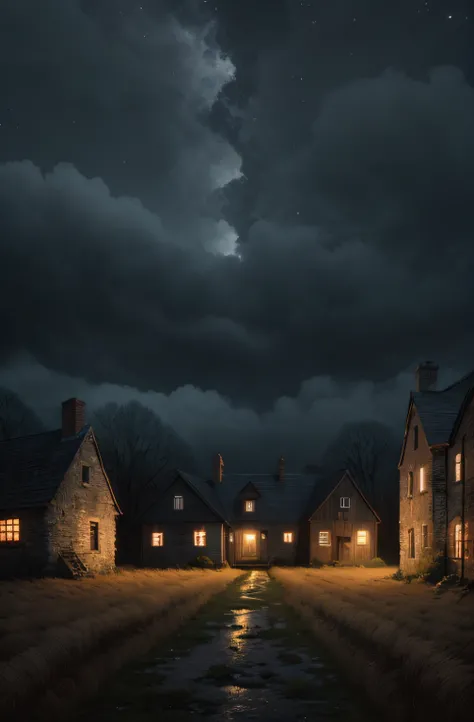 -late at night
- Quiet little village
- Old mansion
- Barren fields
- Isolation
-hearsay
- Ghost-infested area