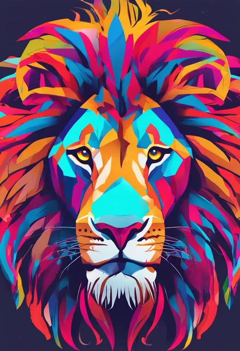 Create a lion logo for vibrant digital channels, High-resolution color