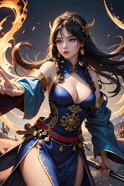 appearance：Ancient heroines usually had beautiful faces，High nose bridge and slender eyebrows。 Their eyes are deep and sharp，Exudes intelligence and determination。
Ancient female warriors often had long flowing hair，Or straighten your hair，Or tie it up wit...