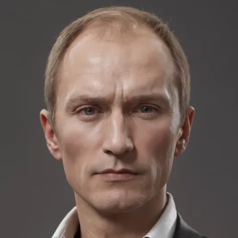 "Character Resembling Putin"
Features: Resembles Vladimir Putin but a unique character. Square jawline, piercing eyes with a hint of steeliness. Defined cheekbones and a weathered complexion that speaks of experience. Hair, salt-and-pepper, flows elegantly...