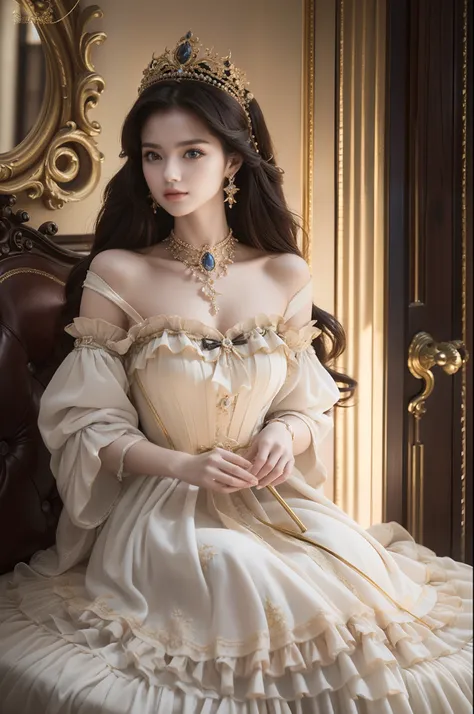 ((top-quality、​masterpiece、photographrealistic:1.4、8k))、beautuful women、delicate and beautiful face、（luxury dresses in the style...