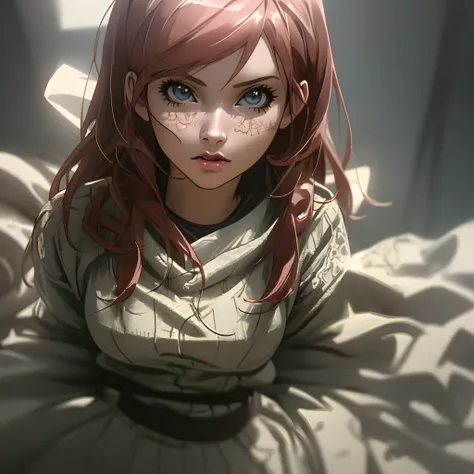 Eva in prison, anime style, dramatic lighting, ultra realistic, photo realistic, hyper detailed, intricate, cinematic