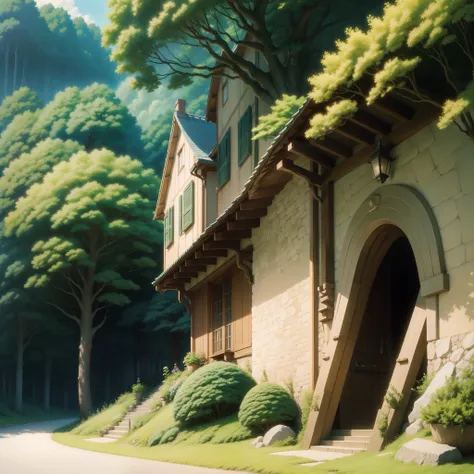 Movie stills shot from Ghibli films, ((ghibli studio art))、high-level image quality、a picture、Ultra Ultra Ultra Detail、