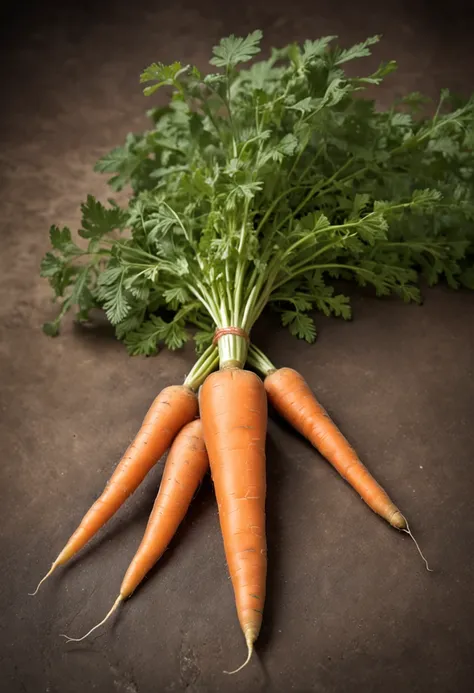 Carrots with 1 true leaf, Bright white background, No people