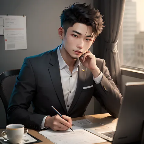 A young male tax bureau worker from China