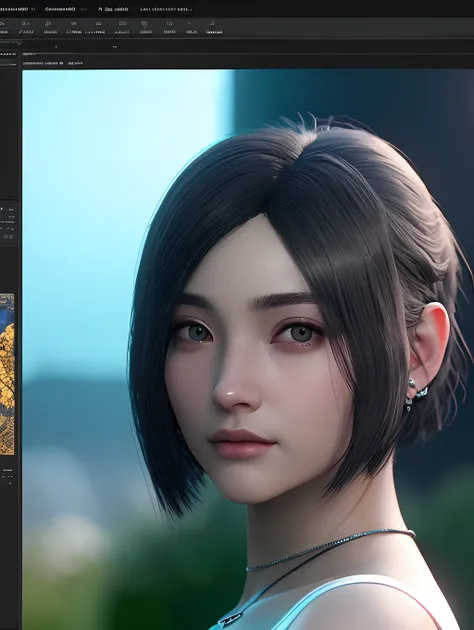 ((best qualtiy)), ((tmasterpiece)), (the detail:1.4), 3D, A beautiful cyberpunk female image,HDR（HighDynamicRange）,Ray traching,NVIDIA RTX,Super-Resolution,Unreal 5,Subsurface scattering、PBR Texture、post-proces、Anisotropy Filtering、depth of fields、maximum ...