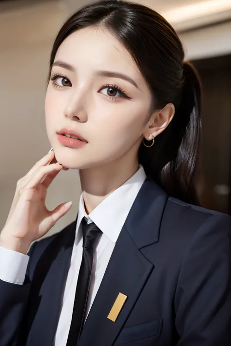 (best qualtiy，8k，tmasterpiece)，full bodyesbian，The flight attendants are amazing with their well-dressed appearance on the plane。They usually wear neat uniforms，Clothing is generally a professional suit。They may be wearing a well-fitting dress or trouser s...