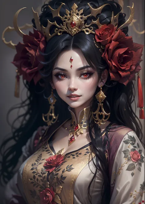 ((masterpiece, gothic sudectress detailed)), (dramatic), illustrations, solo, (original), (very detailed wallpaper), photographic reality, very detailed illustrations, (super-complex detail), (delicate face, revealing clothing), perfect detail features, pe...