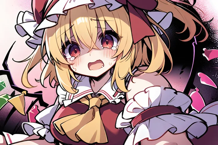 Flandre Scarlet、suprised、tears