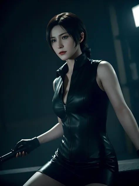 (Highest quality:1.3), cinematic shot, masterpiece, (sharp focus:1.5), (photorealistic:1.3), Ada Wong, 35 years old Woman, Ada Wong is a prominent character in the Resident Evil video game series. She is known for her mysterious and enigmatic persona. With...