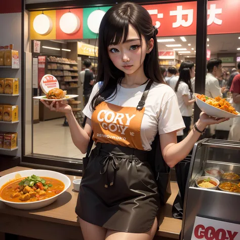 Eat curry at Go-Go Curry Morioka Interpark store、super model