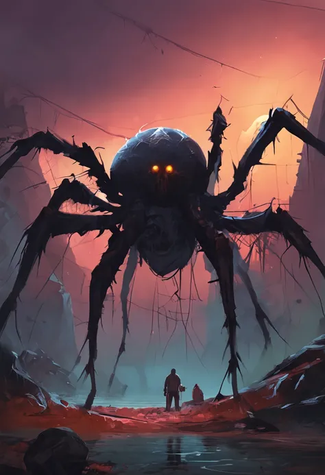 location, giant webs, spider eggs, creepy, dark, spider webways, underdark, painted as a game concept art, environment concept art, environment and concept art, painterly concept art, spiders everywhere