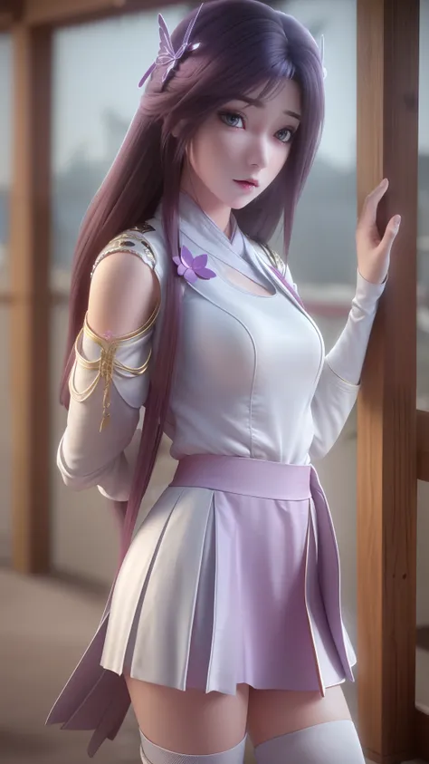 Arad woman posing for photo in short skirt and white shirt, Surrealism female students, Surrealism female students, Realistic schoolgirl, photorealistic anime girl rendering, thighhighs and skirt, 3 d anime realistic, small curvaceous loli, wearing skirt a...