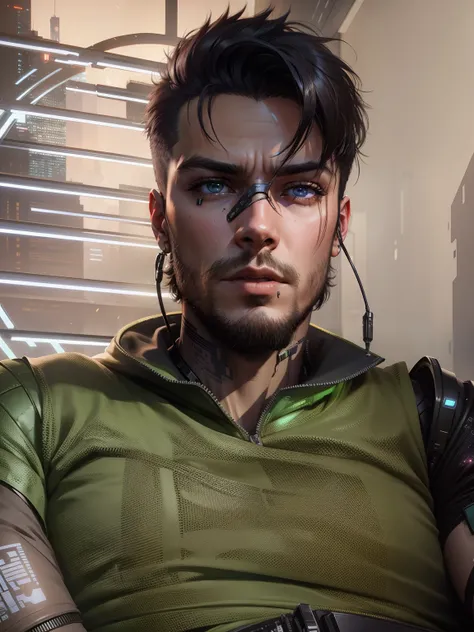 Change background, cyberpunk handsome boy and realistic face ,8k