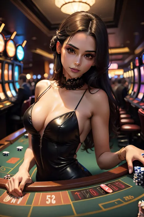 rolete, casino, mulher