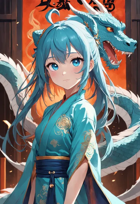 The girl of the dragon clan，Looks suave，Temperament，Just stood dumbfounded，Look at the person in front of you，She has clear and deep blue eyes，a baby face，Always with a gentle smile on his face，The light by the window came in from time to time，Crashing int...