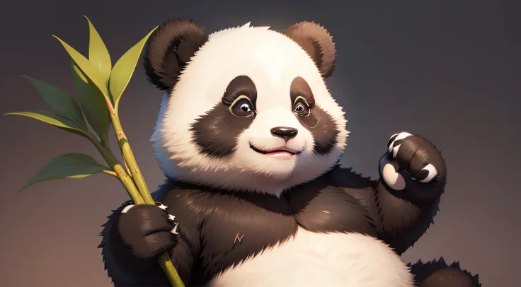 panda smiling