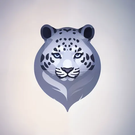 Leopardo branco leopardo das neves design legal, minimalist logo graphic design simple details few details, logotipo de luxo preto e branco luxo, Logotipo rico