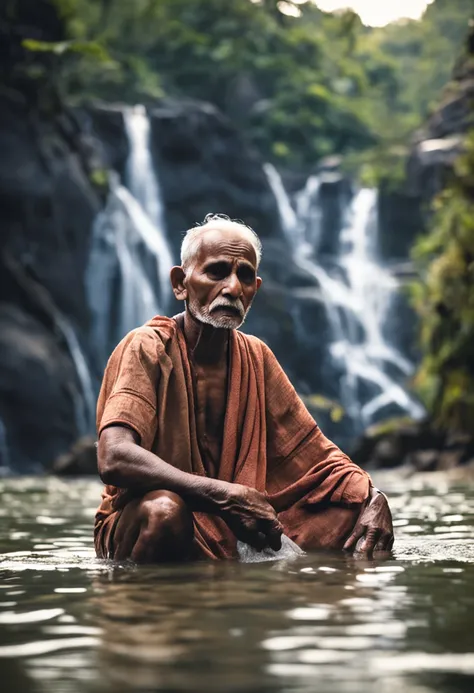 INDIAN OLD MAN bathing in waterfall surrounded by mountains and rock  —ar 9:16
INDIAN OLD MAN bathing in waterfall surrounded by mountains and rock  a large boulder lies along the shore, ultra HD
INDIAN OLD MAN bathing in waterfall surrounded by mountains ...