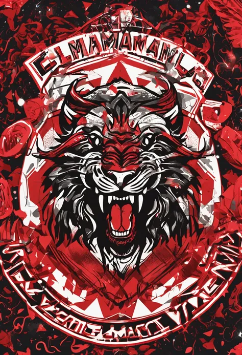 "emblema do flamengo em estilo digital com efeito de bolhas" grafite