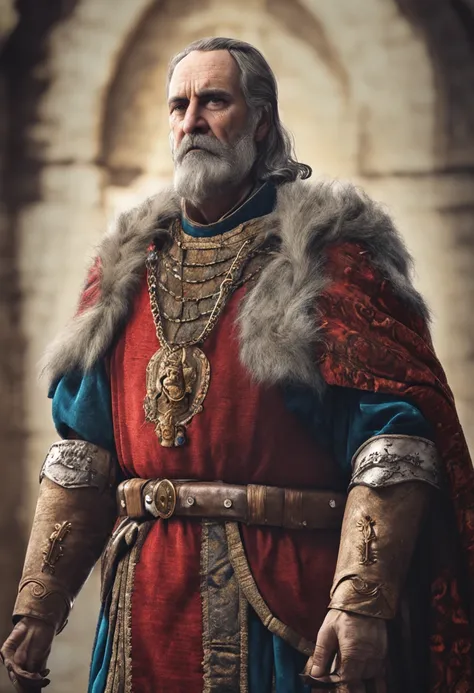 face forward 180º, eyes and face forward 180º, old medieval king, portrait of old medieval king, portrait of an old medieval king, crusader kings 3, portrait of a king looking forward, portrait of the emperor of humanity, majesty in noble clothes, granting...