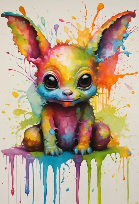 iquid Cute And Adorable yoda Made Of Soft Colours With The Whole Body Covered In liquid ink, Big Ears And Huge Eyes, Splash Style Of Colourful Paint, Hyperdetailed Intricately Detailed, Fantastical, Intricate Detail, Splash Screen,