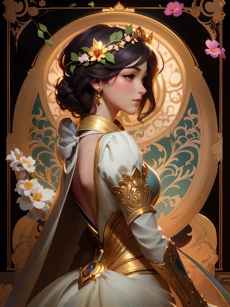 arafed image of a woman in a dress and a crown, beautiful character painting, by oliver sin, style of artgerm, artwork in the st...