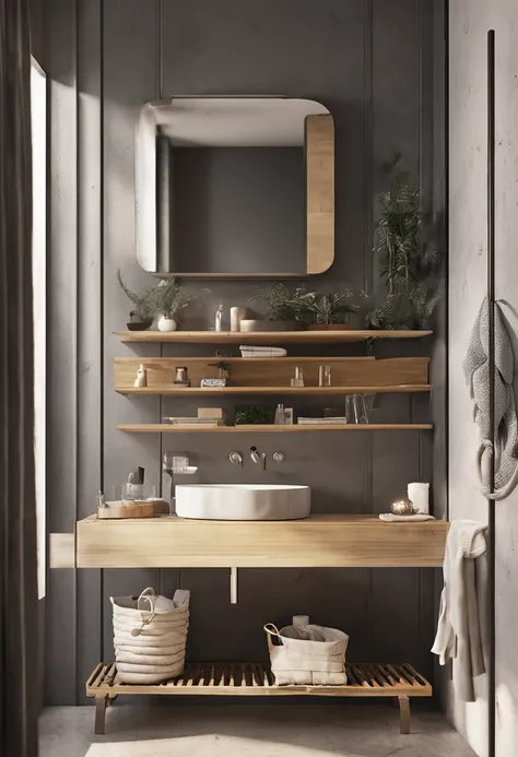 Inodoro con lavamanos unidos en una sola pieza, minimalist design, sustentable, ecoamigable, Lovely bathroom, 4k, 1080ñp