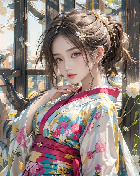 Official art、PerfectNwsjMajic,(​masterpiece、top-quality、top-quality、Official art、Beautifully Aesthetic:1.2)、(1girl in)、ighly detailed、colourfull、highestdetailed、Official art、Unity 8k壁纸、ultra-detailliert、Beautifully Aesthetic、Beautiful face in detail、​maste...