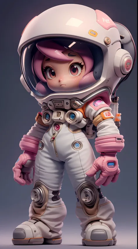 masterpiece, best quality, 8k, cinematic light, ultra high res, chibi, 1girl, solo, astronaut, spacesuit, helmet, space helmet, ...