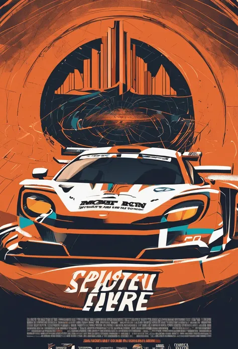 "Create a movie poster that follows the golden ratio to ensure a visually appealing composition. The film is a thrilling motoring adventure titled Extreme Speed. The story follows a fearless driver who enters an elite motorsport competition, Tackling epic ...