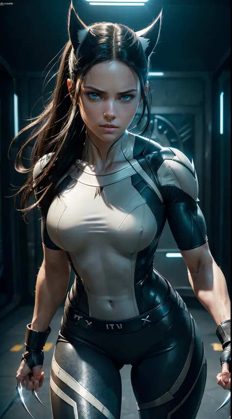 (ultra high definition), (ultra high definition), (full sharpness), (maximum quality), (Cinematic), (8k), ((X-23/Laura Kinney)), ((identical to the comic)), ((extremely beautiful)), (alone), ((full body)), (ultra detailed face), (ultra detailed eyes), (ult...