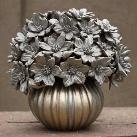 By make an ornamental vase of the future! Create a vase with metallic colors, You can follow some tips. First you can choose a material that has a metallic paint finish, Be made of clay or even plaster. Em seguida, You can paint the vase with metallic spra...