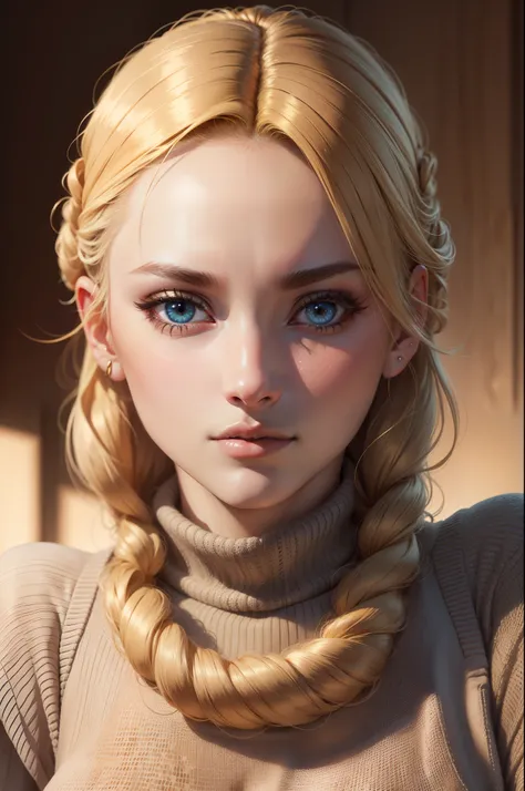 Nice hairstyle, realistic eyes, pretty detailed eyes, (realistic skin), beautiful skin, (sweater), ridiculous, attractive, super high resolution, super realistic, very detailed, golden ratio